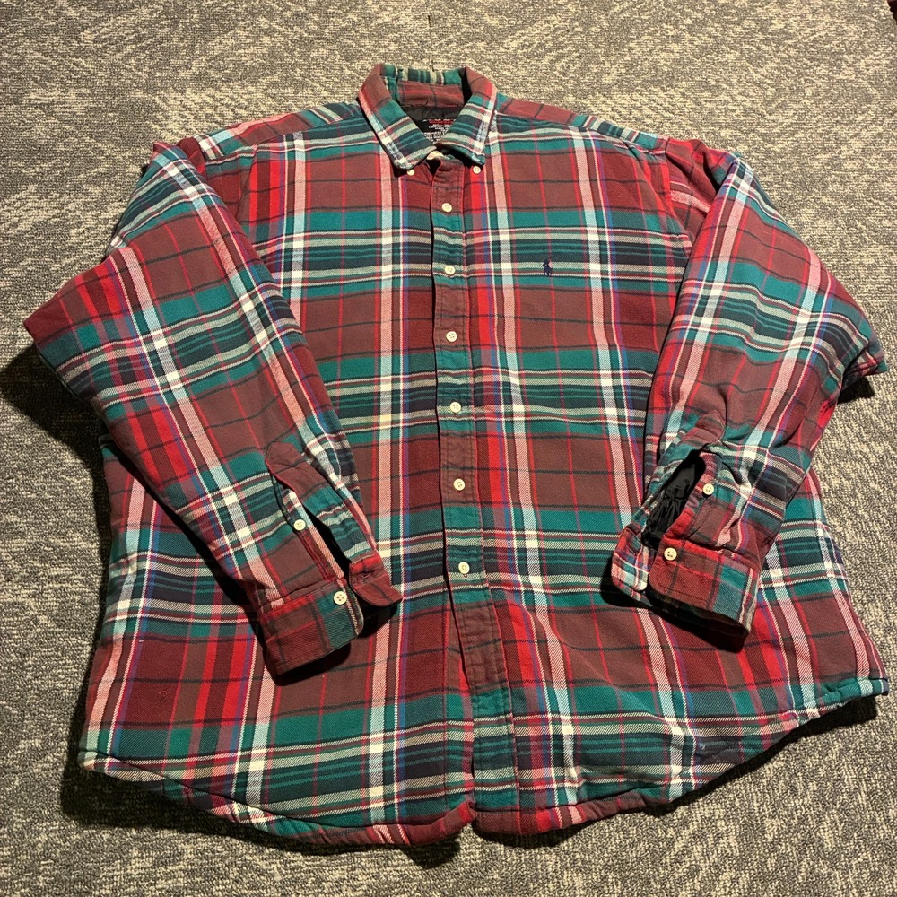 Rustic Outfitters Quilted Lined Flannel Shirt Jacket Plaid 2XL Grunge Shacket